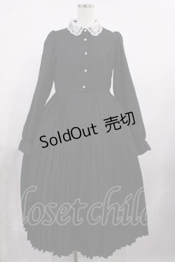 画像1: m petit by misako / AM*レースエリプリーツワンピース M ブラック H-25-09-19-1004-LO-OP-NS-ZH