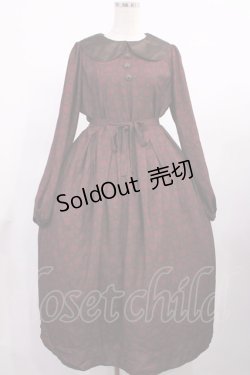 画像1: Maison de FLEUR / 女王/ワンピース Free Bordeaux H-25-09-19-1005-LO-OP-NS-ZH