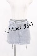 EATME / EATMEロゴデニムスカート S アイスブルー H-25-09-19-1014-LO-SK-NS-ZH