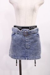 EATME / EATMEロゴデニムスカート S アイスブルー H-25-09-19-1014-LO-SK-NS-ZH
