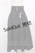 an another angelus / ダブルベルトタックフレアースカート Free BLACK H-25-09-19-1015-CA-SK-NS-ZH