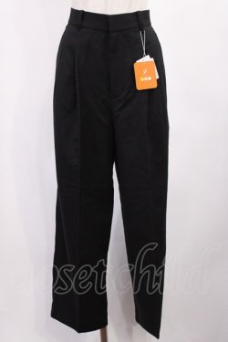 画像1: Fi.n.t / センタープレス起毛ストレートパンツ S BLACK H-25-09-19-1017-CA-PA-NS-ZH