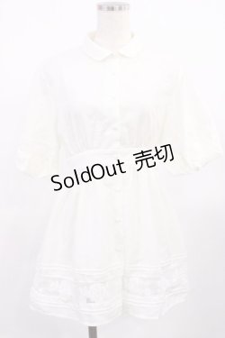 画像1: F&A / フィレレース使いチュニックシャツ Free OFF WHITE H-25-09-19-1019-LO-BL-NS-ZH