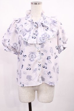 画像1: Honey Cinnamon / kittenトワル柄ボウタイブラウス Free ピンク H-25-09-19-1021-LO-BL-NS-ZH