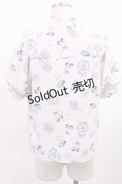 画像2: Honey Cinnamon / kittenトワル柄ボウタイブラウス Free ピンク H-25-09-19-1021-LO-BL-NS-ZH