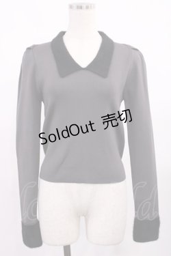 画像1: An MILLE / 配色ニットプルオーバー Free グレー H-25-09-19-1022-EL-TO-NS-ZH