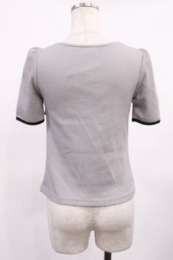 画像2: pium / ダブルリボンケープワッフルカットソー Free グレー H-25-09-19-1026-LO-TO-NS-ZH