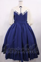 Innocent World / つる薔薇レースアニバーサリーワンピース M アリスブルー×生成　 H-25-09-19-1002-IW-OP-NS-ZH