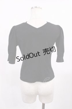 画像2: EATME / クロスネックパフスリーブTOP Free ブラック H-25-09-19-1028-LO-TO-NS-ZH