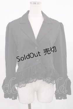 画像1: axes femme / レースフリル編上ジャケット Free ブラック H-25-09-19-1029-AX-JA-NS-ZH