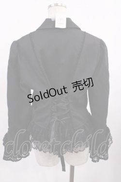 画像2: axes femme / レースフリル編上ジャケット Free ブラック H-25-09-19-1029-AX-JA-NS-ZH