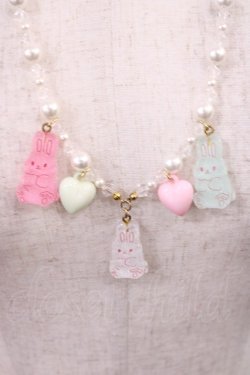 画像1: Angelic Pretty / Gummy Bunnyネックレス  オフ H-25-09-19-1031-AP-AC-NS-ZH
