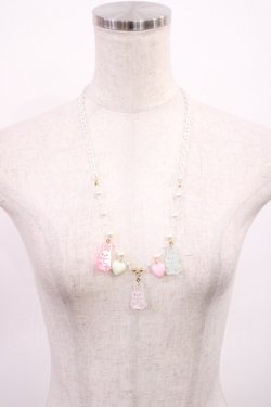画像2: Angelic Pretty / Gummy Bunnyネックレス  オフ H-25-09-19-1031-AP-AC-NS-ZH