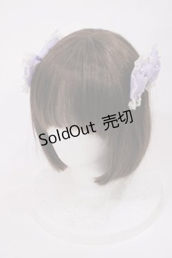 画像1: Angelic Pretty / ぷくぷくパールリボンコーム  ラベンダー H-25-09-19-1036-AP-AC-NS-ZH