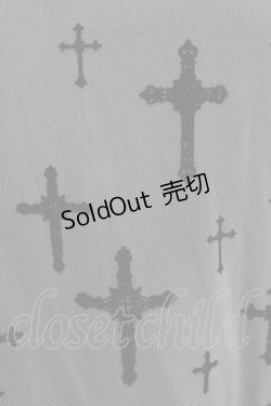 画像4: Moi-meme-Moitie / 十字架フロッキーハイウエストスカート 9号 ホワイト×ブラック H-25-09-19-005-MO-SK-KB-ZH