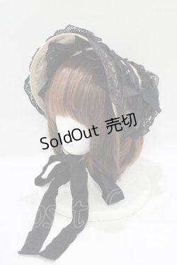 画像1: Moi-meme-Moitie / タイニーローズレースリネンヘッドドレス  黒×黒 H-25-09-19-062-MO-AC-KB-ZH