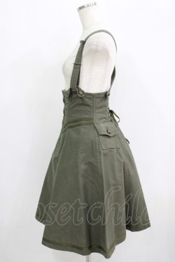 画像2: EXCENTRIQUE / モールスキン・コルセットスカート S/M カーキ H-25-09-19-008-EL-SK-KB-ZH