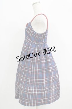 画像2: MILK / Favorite checkジャンパースカート  ブルー H-25-09-19-011-ML-OP-KB-ZH