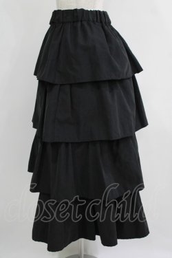 画像2: MARBLE / 4段フリルロングスカート S-L ブラック H-25-09-19-013-GO-SK-KB-ZH