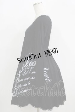 画像2: GHOST of HARLEM / プリントチュニックワンピース  黒 H-25-09-19-014-GL-OP-KB-ZH