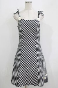 MILK / ギンガムマーガレットワンピース  ブラック H-25-09-19-015-ML-OP-KB-ZH