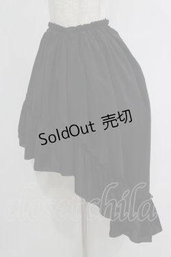 画像2: MARBLE / 前短・後長ロングスカート  ブラック H-25-09-19-020-GO-SK-KB-ZH
