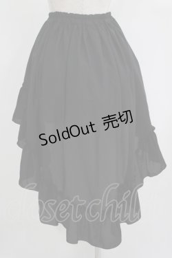 画像3: MARBLE / 前短・後長ロングスカート  ブラック H-25-09-19-020-GO-SK-KB-ZH