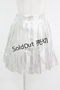 MILK / スパークルスクールスカート  シルバー H-25-09-19-021-ML-SK-KB-ZH