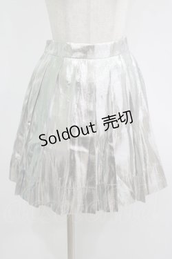画像1: MILK / スパークルスクールスカート  シルバー H-25-09-19-021-ML-SK-KB-ZH