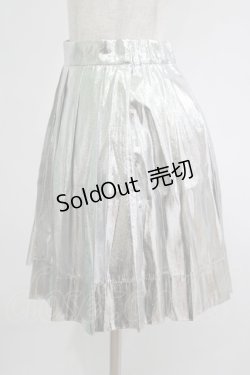 画像2: MILK / スパークルスクールスカート  シルバー H-25-09-19-021-ML-SK-KB-ZH
