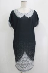 abilletage / トロンプルイユTシャツワンピース（レースセーラー）  ブラック H-25-09-19-024-GO-OP-KB-ZH