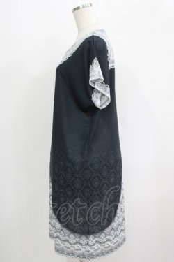画像2: abilletage / トロンプルイユTシャツワンピース（レースセーラー）  ブラック H-25-09-19-024-GO-OP-KB-ZH