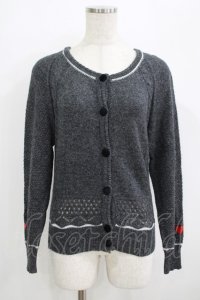 RNA / ラメラインニットカーディガン  グレー H-25-09-20-030-PU-TO-KB-ZH