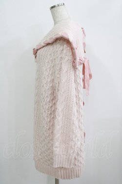 画像2: Candy Stripper / LACE UP SAILOR CABLE KNIT 2 ライトピンク H-25-09-20-032-PU-TO-KB-ZH