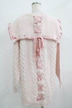 画像3: Candy Stripper / LACE UP SAILOR CABLE KNIT 2 ライトピンク H-25-09-20-032-PU-TO-KB-ZH