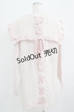 画像3: Candy Stripper / LACE UP SAILOR CABLE KNIT 2 ライトピンク H-25-09-20-032-PU-TO-KB-ZH