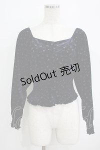 Candy Stripper / FLOWER VELOUR   ネイビー H-25-09-20-033-PU-TO-KB-ZH