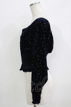 画像2: Candy Stripper / FLOWER VELOUR   ネイビー H-25-09-20-033-PU-TO-KB-ZH