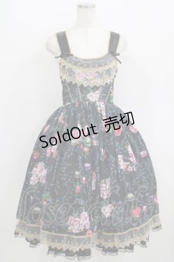 画像1: Triple fortune / マカロンティータイムジャンパースカート  ブラック H-25-09-20-004-EL-OP-KB-ZH