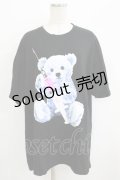 LISTEN FLAVOR / お注射ベアビッグTシャツ  ブラック H-25-09-20-037-PU-TO-KB-ZH