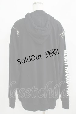 画像3: LISTEN FLAVOR / エイリアンアブダクションショルダージップパーカー  ブラック H-25-09-20-038-PU-TO-KB-ZH