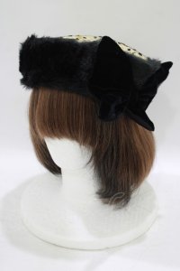 Coco&Ami / ファ にチョ 羽ばたきガールベレー  黒×ベージュ H-25-09-20-051-LO-AC-KB-ZH