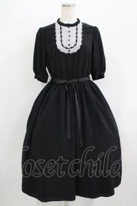 Melody BasKet / ラウンドヨークワンピース M ブラック H-25-09-20-005-LO-OP-KB-ZH