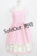 Shirley Temple / マルチドットキャットジャンパースカート 160 ピンク H-25-09-20-006-ET-SK-KB-ZH