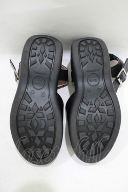 画像4: YOSUKE / 厚底サンダル 23.0cm 黒 H-25-09-20-069-PU-SH-KB-ZT-K005