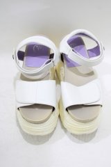 YOSUKE / 厚底サンダル 23.5 白 H-25-09-20-073-PU-SH-KB-ZT-K003