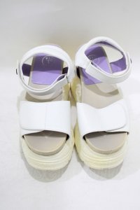 YOSUKE / 厚底サンダル 23.5 白 H-25-09-20-073-PU-SH-KB-ZT-K003