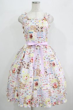 画像1: Emily Temple cute / Anniversary Patchworkキャミソールワンピース  pop(ピンクベース) H-25-09-20-007-ET-OP-KB-ZH