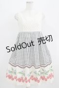 【SALE】Emily Temple cute / ギンガムチェリーノースリーブワンピース  クロ H-25-09-20-010-ET-OP-KB-ZT073