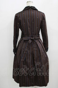 画像3: Jane Marple / Regimental stripeのコレットドレス  ブラウン H-25-09-20-012-JM-OP-KB-ZH